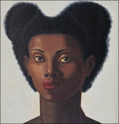 Ou artista Pintou a "caixa UMA Mulher Cabeça '(Black Head), EM 1946.
