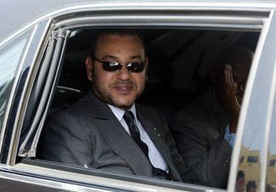 El rey Mohamed VI durante una visita a Senegal.