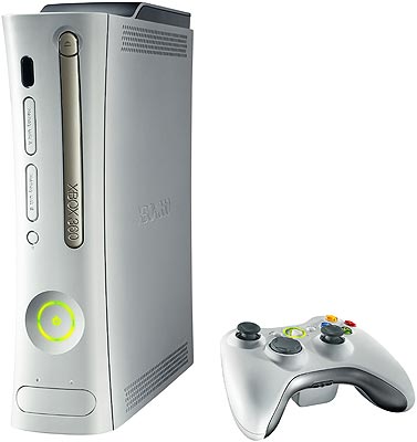 Microsoft Xbox 360 y su mando inalámbrico.
