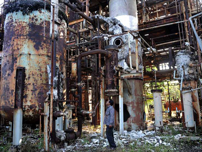 Imagen de la fábrica donde se produjo el escape que mató a miles de personas.