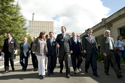 El presidente electo, Mariano Rajoy, en la central nuclear de Garoña en 2009. -