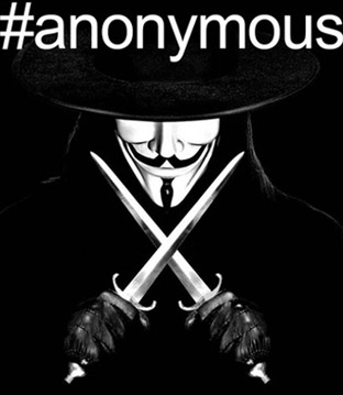 Hagstag del colectivo virtual Anonymous