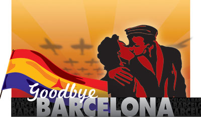 El cartel de ‘Goodbye Barcelona’, que se puede ver en Londres hasta el 23 de diciembre.