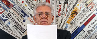 Mario Monti, ayer durante una rueda de prensa.-
