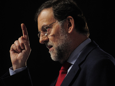 Mariano Rajoy, el pasado sábado, en la presentación del candidato del PP a la Alcaldía de Barcelona.MANU FERNÁNDEZ