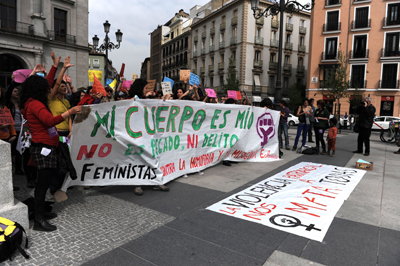 Concentración feminista, en Madrid.