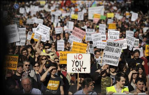 Otro momento de la manifestación de Madrid.