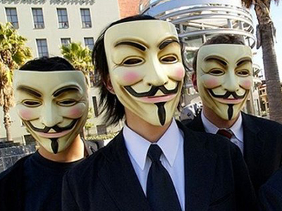 Activistas de Anonymous. EFE