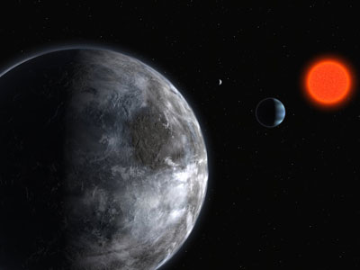 El sistema Gliese 581 es candidato a albergar vida.
