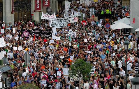 Un momento de la manifestación.