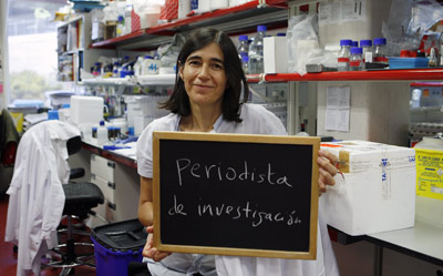 La bióloga molecular María Blasco, en su laboratorio del CNIO. GRACIELA DEL RÍO