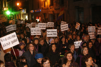 Manifestación en Madrid, el pasado 8 de marzo, Día Internacional de la Mujer Trabajadora.-