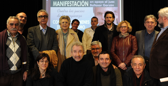 Presentación en el Ateneo de Madrid de la manifestación del domingo 29 en apoyo al juez Garzón.