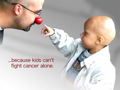 Imagen de una campaña contra el cáncer infantil.