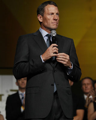 Lance Armstrong durante la gala por el 15 aniversario de la fundación Livestrong.