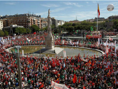 Imagen de la última movilización convocada por los sindicatos el pasado 15 de septiembre.