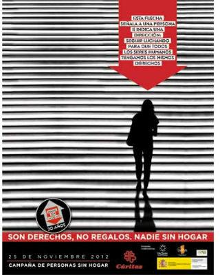 Cartel de la campaña de Cáritas 'Personas Sin Hogar'
