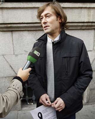 El juez de la Audiencia Nacional, santiago Pedraz, también acudió a la concentración en Madrid.