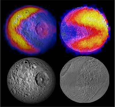 Perfiles de los comecocos hallados en Tetis y Mimas. -NASA