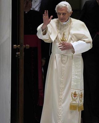El papa Benedicto XVI en una audiencia pública este miércoles en el Vaticano.