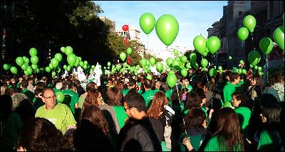 Marea verde en Madrid. EFE