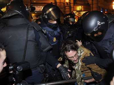 Se han producido varias cargas cuando los manifestantes han llegado al Congreso - AFP