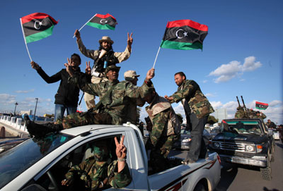 Milicianos libios.