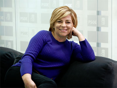 Elena Valenciano, en la sede del PSOE.- FOTOS: GRACIELA DEL RÍO