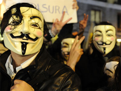 Protesta durante la pasada gala de los Goya - AFP