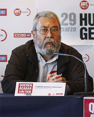 Cándido Méndez, secretario general de UGT.