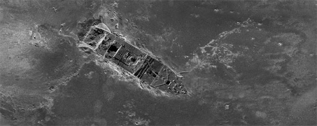 Imagen del Titanic creada a partir de 100.000 fotografías tomadas por robots submarinos autónomos.-AP