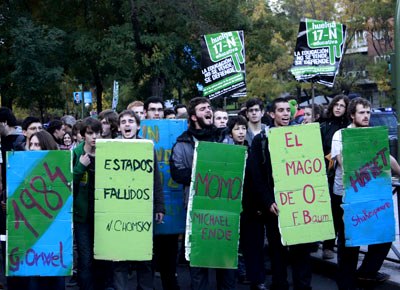 Manifestación estudiantil del 17 de noviembre.