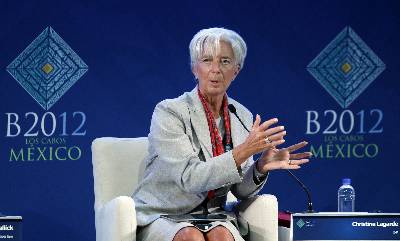 La directora general del Fondo Monetario Internacional, Christine Lagarde, participa hoy, miércoles 20 de junio de 2012.