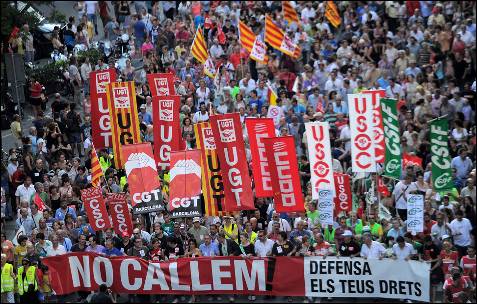 Imagen de la manifestación en Barcelona.- LLUIS GENE (AFP)