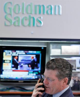 Stand de Goldman Sachs en Wall Street. / REUTERS