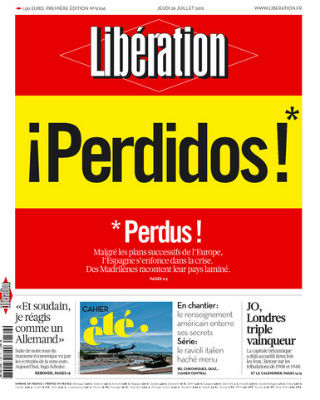Portada de hoy del diario francés 'Libération'.