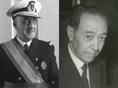 Los ministros franquistas Salvador Moreno y Pedro Nieto.