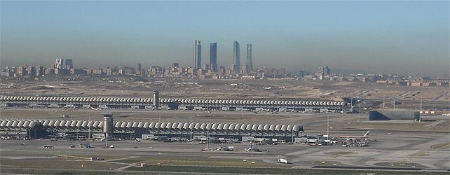 Una vista de un Madrid con el aire contaminado.