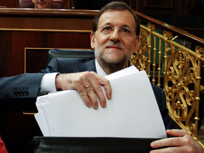 El presidente del Gobierno, Mariano Rajoy, durante su última sesión de control.