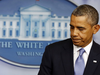 El presidente de EEUU, Barack Obama, durante la conferencia de prensa para anunciar la falta de acuerdo. REUTERS