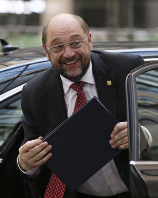 El presidente del Parlamento Europeo, Martin Schulz, a su llegada a Bruselas.