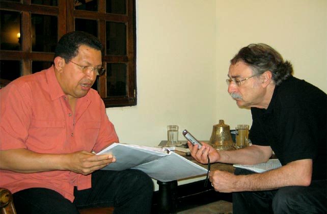 Hugo Chávez durante una de las entrevistas con Ignacio Ramonet.