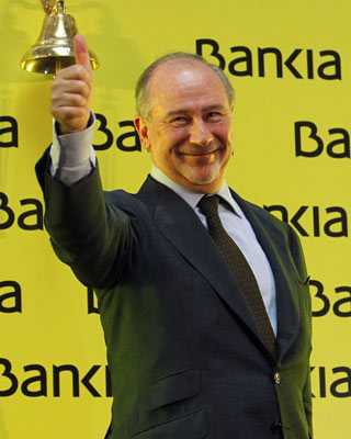 Rodrigo Rato cuando Bankia salio a bolsa/Efe
