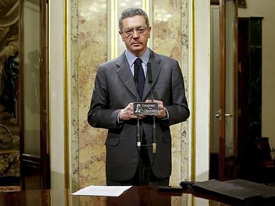 El ministro de Justicia, Alberto Ruíz-Gallardón.