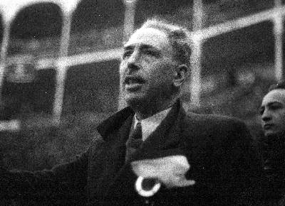 Lluís Companys, en un discurso en la plaza de toros de Madrid, en 1938.