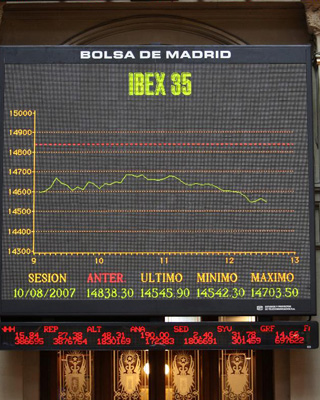 Imagen de la Bolsa de Madrid.