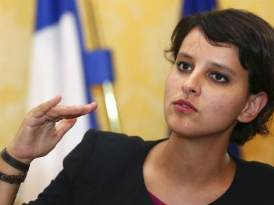 La ministra francesa para los Derechos de las Mujeres, Najat Vallaud-Belkacem. Archivo EFE.