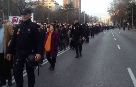 La marcha en Madrid llega desde Cibeles hasta la plaza de Colón. -AB