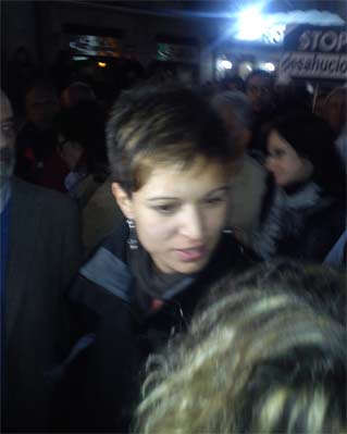 Beatriz Talegón en la manifestación.
