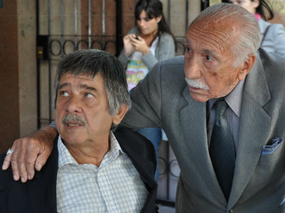 El abogado Carlos Slepoy y Darío Rivas, uno de los primeros querellantes contra los crímenes franquistas. A.D.